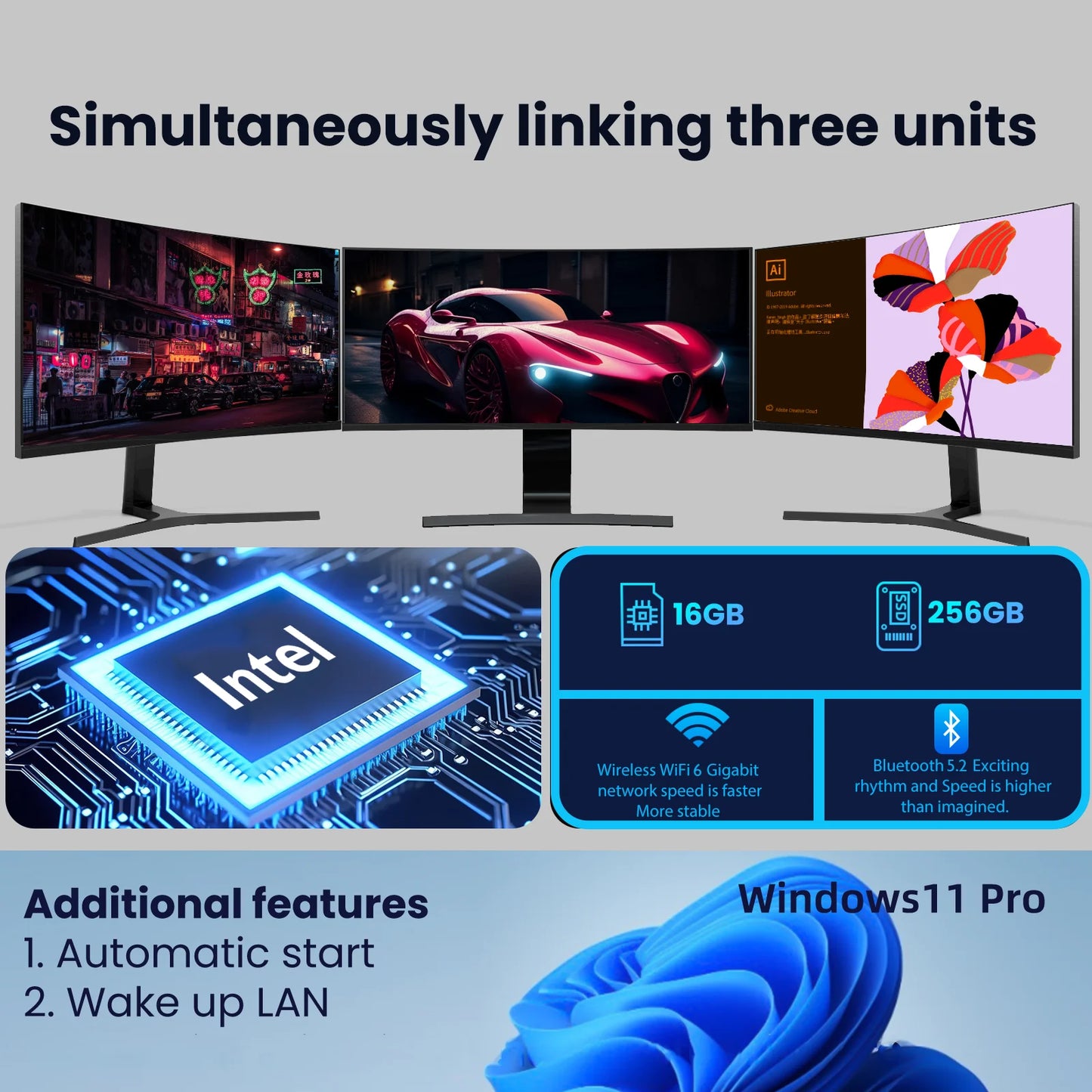 Mini PC Computer Intel Core i9 8950HK Windows 11 Small Pocket Computer