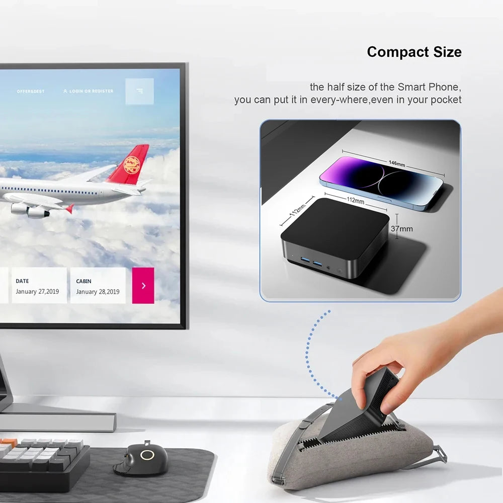 Mini PC Computer Intel Core i9 8950HK Windows 11 Small Pocket Computer