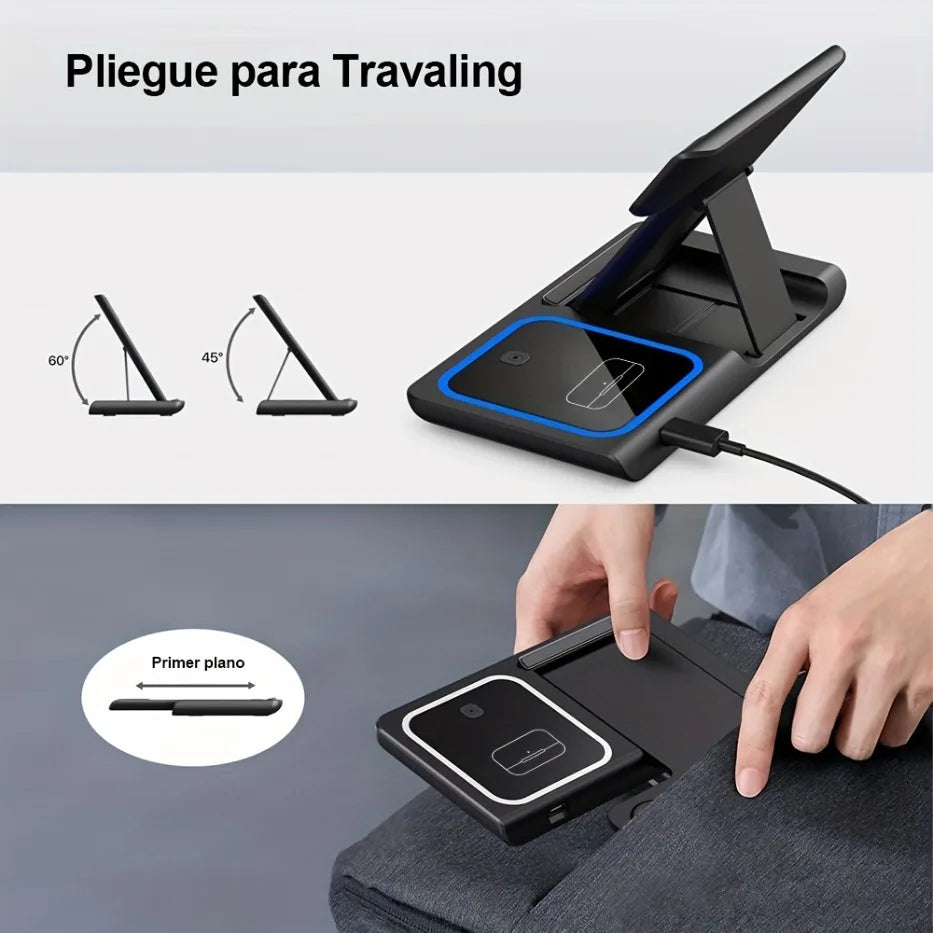 100W 3 in 1 Night Light Wireless Charger Stand