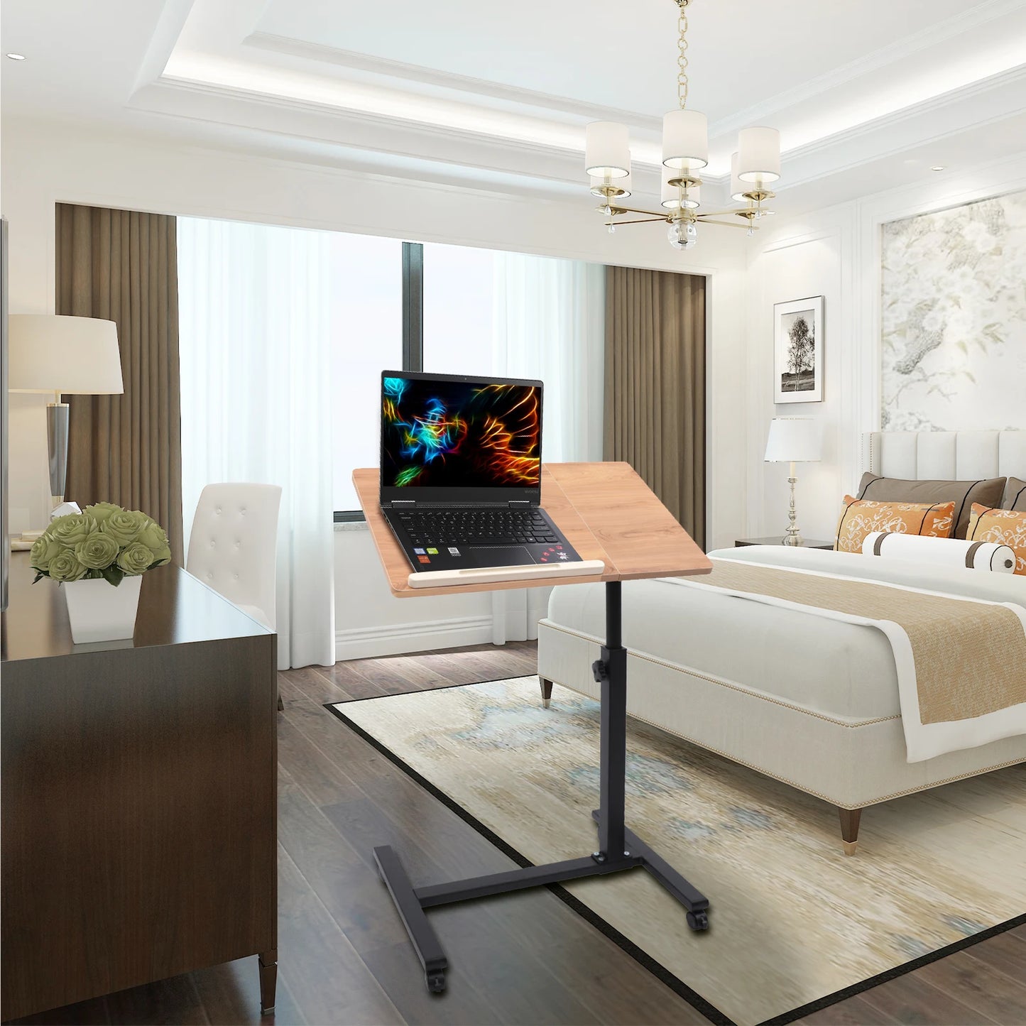 Adjustable Laptop Desk 360° Rotating Tabletop Mobile Stand