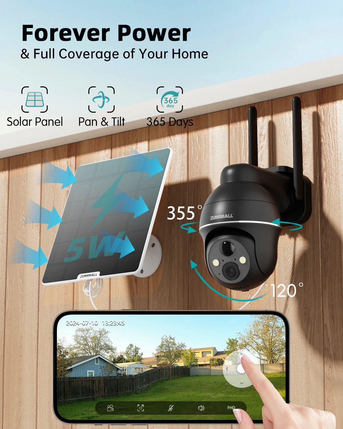 4G LTE Cellular Solar Security Camera Outdoor, No WiFi,Solar Powered