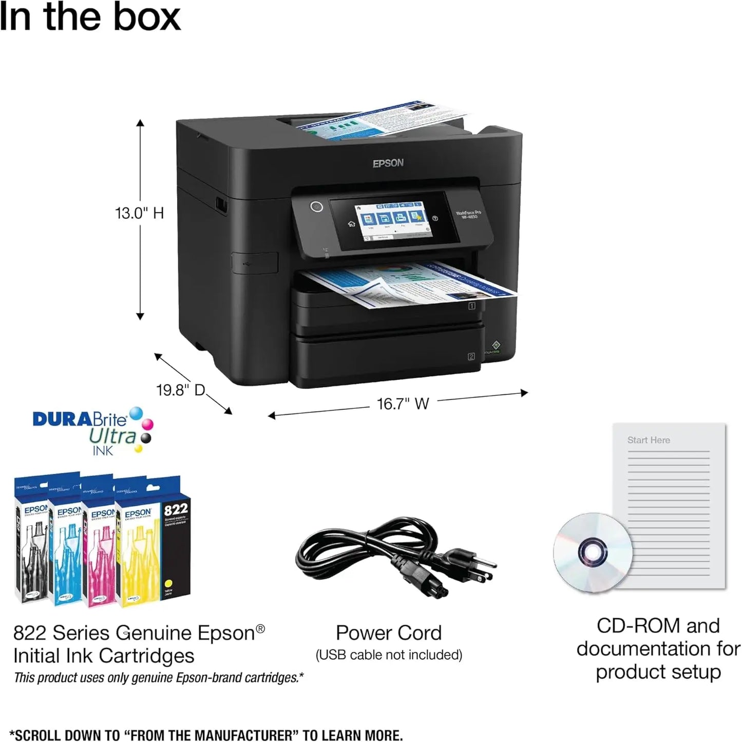 Workforce Pro WF-4830 Wireless All-in-One Printer