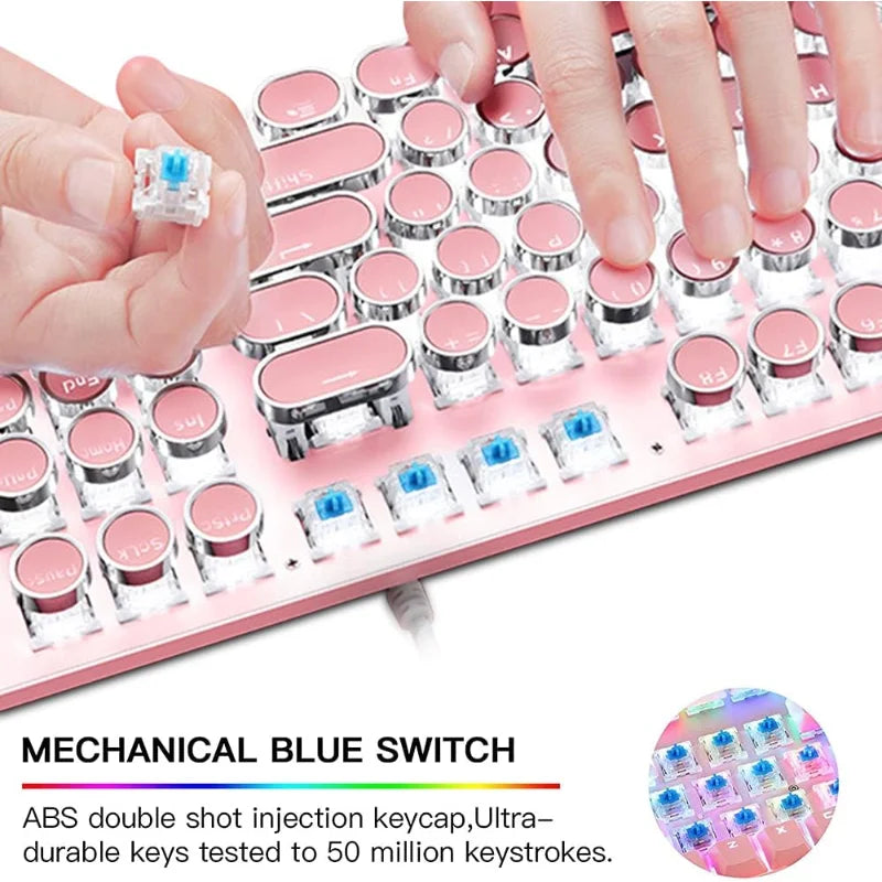 Gaming Keyboard and Mouse,Retro