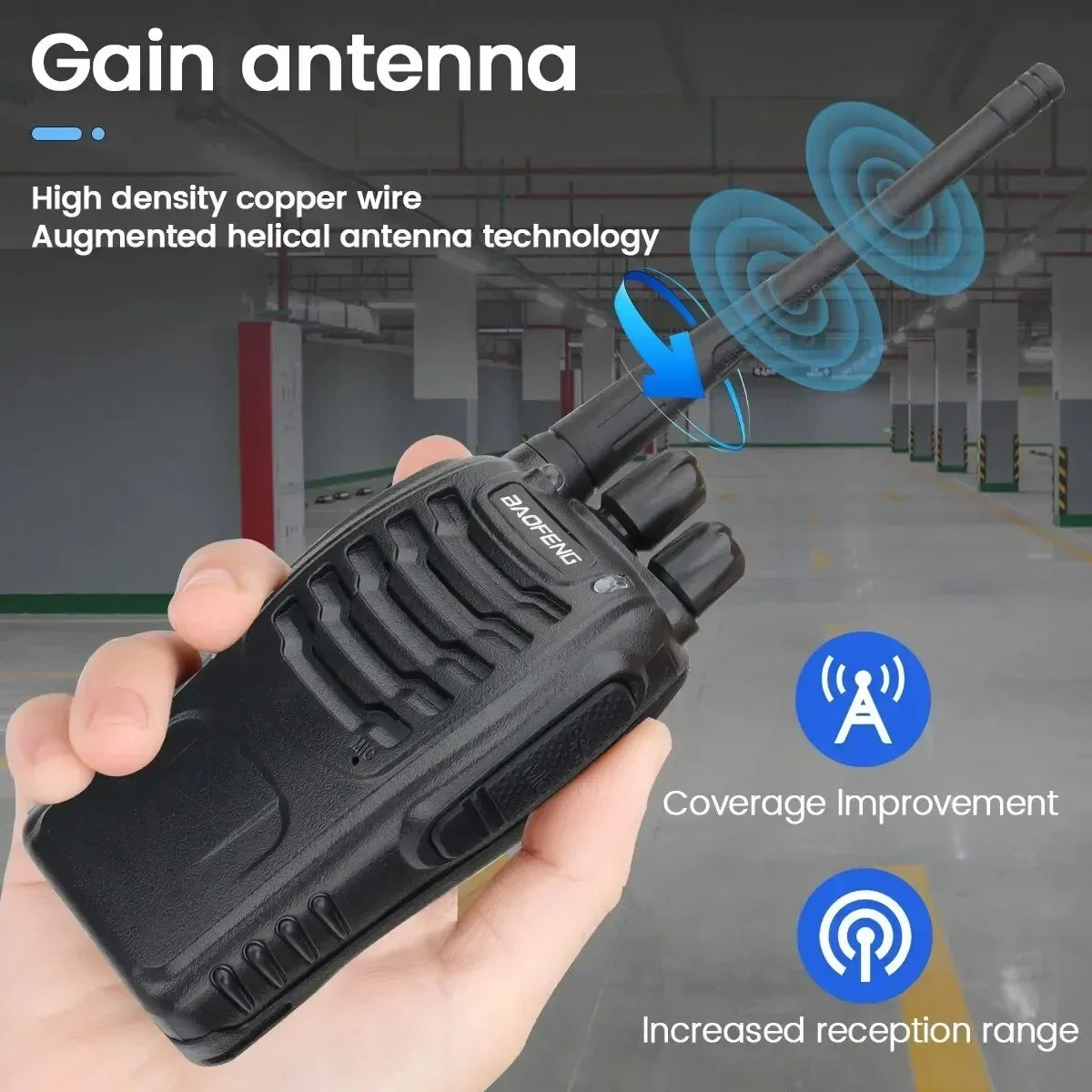 6Pcs BF 888S Walkie Talkie UHF 400 470MHz Long Range Two Way Ham Radios Transceiver