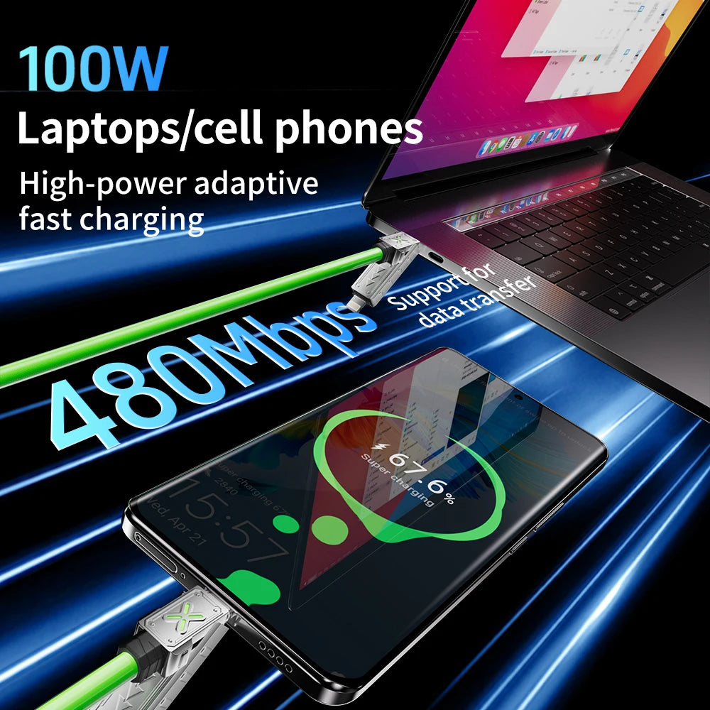 240W 4-in-1 Super Fast Charging USB-C To Type-C