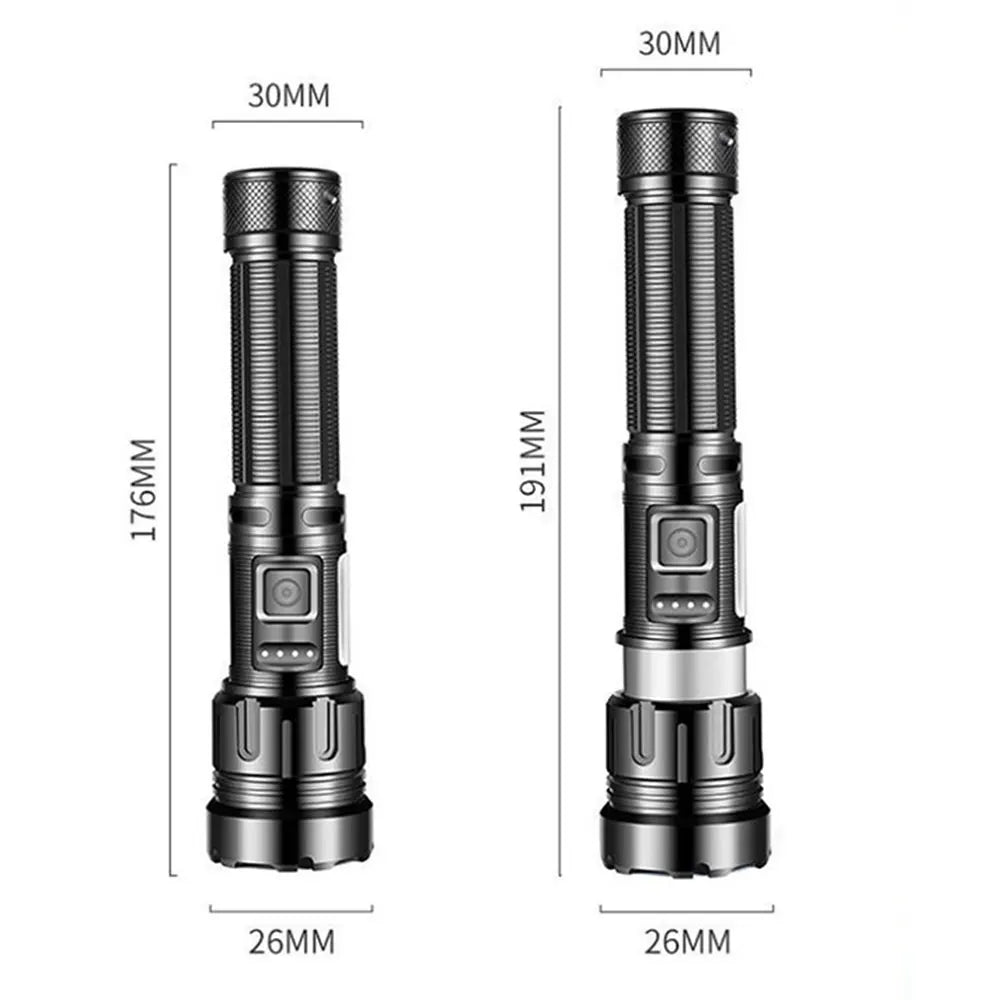 800 Meters Long Throw LED Flashlight COB Work Light USB Rechargeable Spotlights 1000000 Lumens