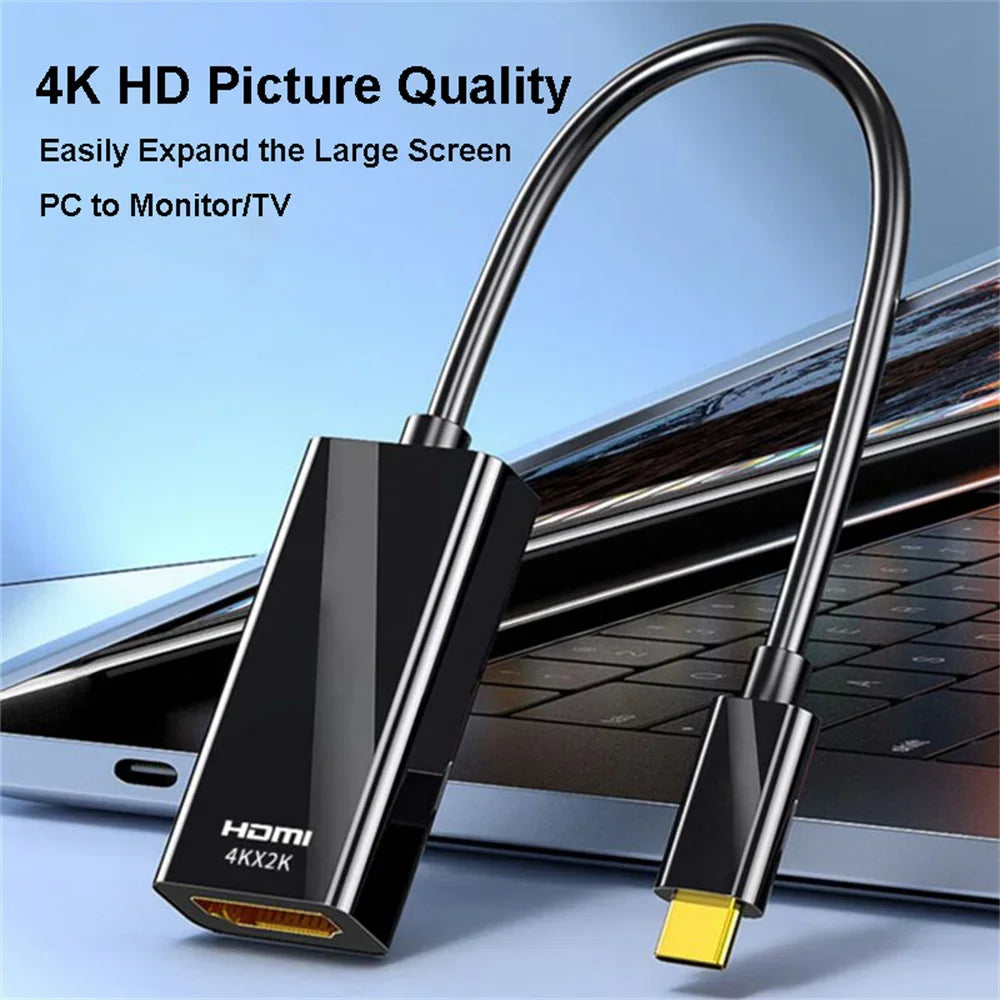 Type C to HDMI-compatible Cable USB C to HDMI Converter