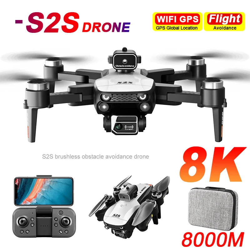 S2S Mini Drone 4k 8K HD Camera Obstacle Avoidance Aerial Photography Quadcopter