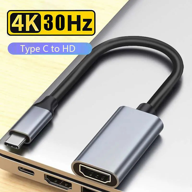 Type C to HDMI-compatible Cable USB C to HDMI Converter