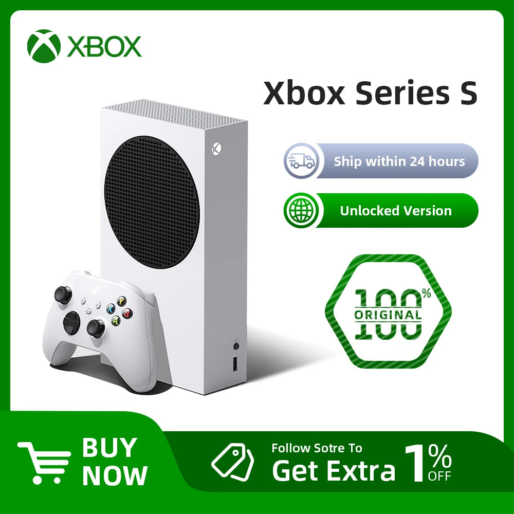 100% New Orginal Microsoft Xbox Series S 512G Video nlocked Version Game Consoles