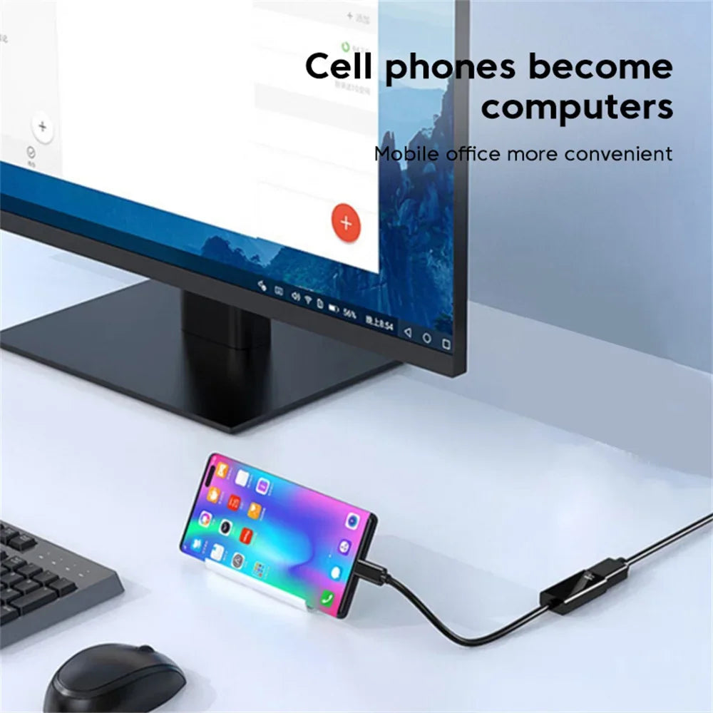 Type C to HDMI-compatible Cable USB C to HDMI Converter