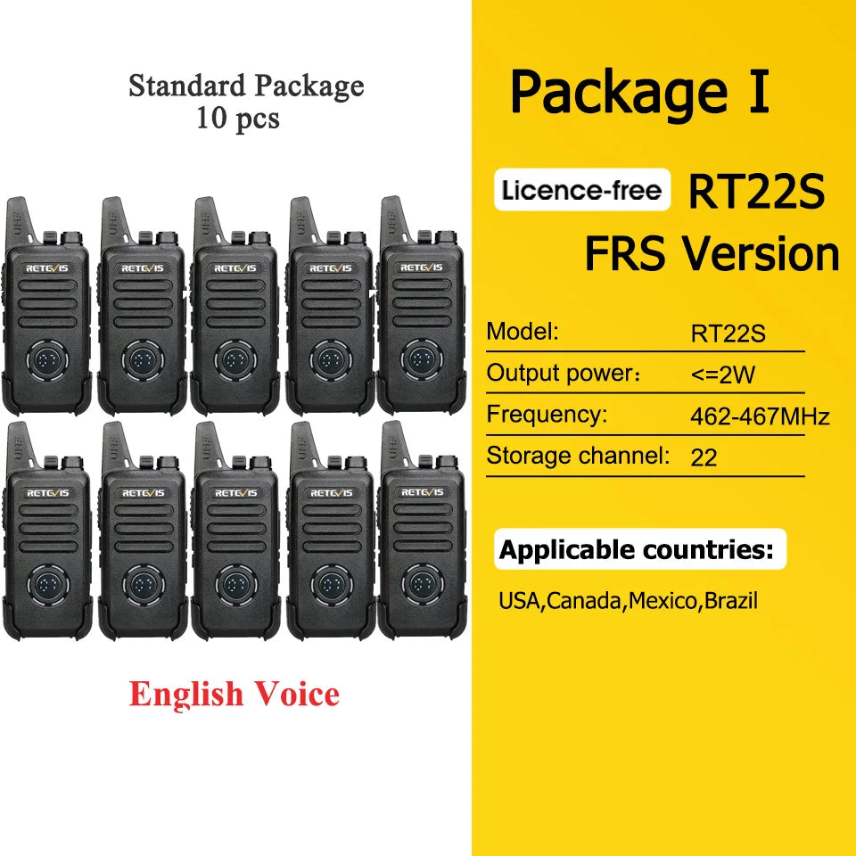 10 Pcs Wholesale Mini Walkie Talkie