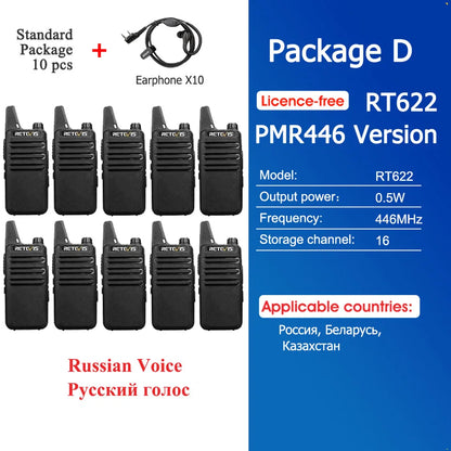 10 Pcs Wholesale Mini Walkie Talkie