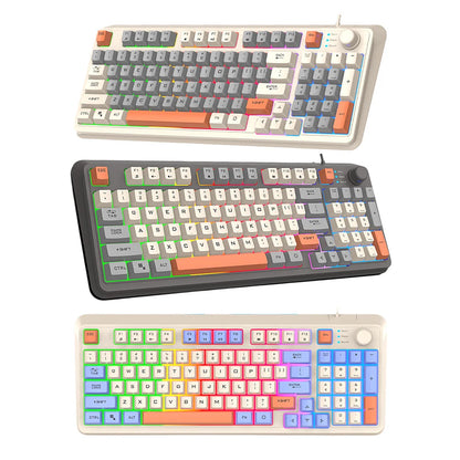 K82 Luminous Keyboard 94 Keys Gaming Keyboard RGB Light Gamer Keypad