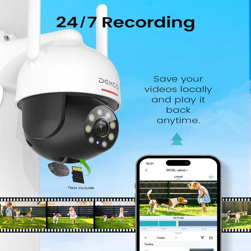 2/3/4pcs PTZ 3MP WiFi Camera Outdoor Wireless Security