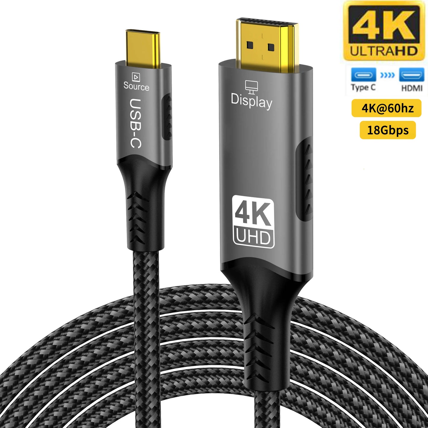 8k@60hz USB C to HDMI cable 4k@120hz Type C to HDMI