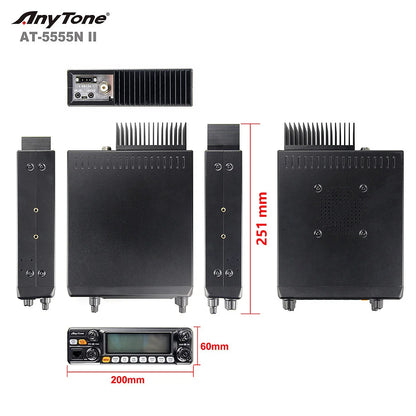 AnyTone AT-5555N II 28.000-29.700MHz 10 Meter Radio 40 Channel Mobile Transceiver