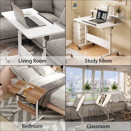 Small Standing Table Adjustable Height Mobile Stand Up Desk With Wheels