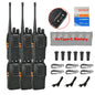 6Pcs BF 888S Walkie Talkie UHF 400 470MHz Long Range Two Way Ham Radios Transceiver