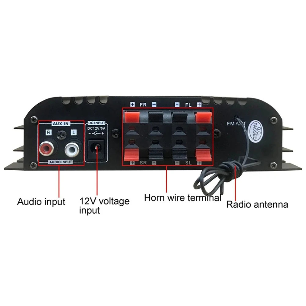 1600W Peak Power Digital 4 Channel Audio Amplifier