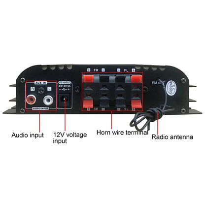 1600W Peak Power Digital 4 Channel Audio Amplifier