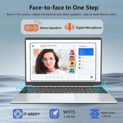 15.6 inch Laptops Office Fingerprint Unlock Notebook 16GB 1TB Windows 11 Pro