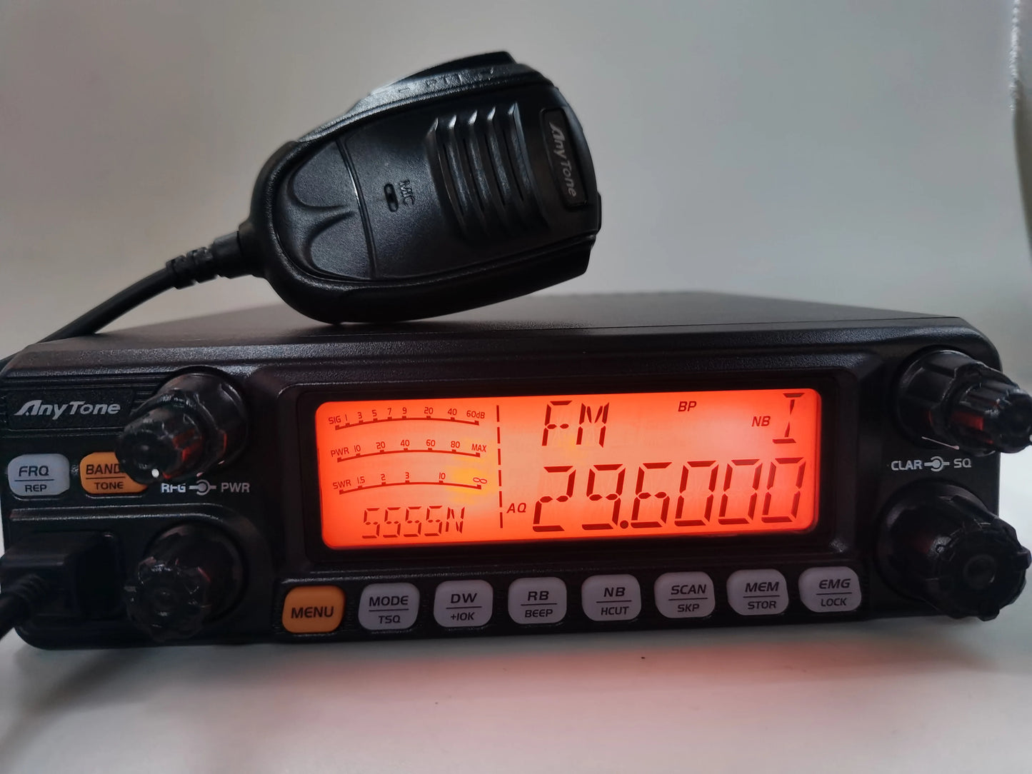 AnyTone AT-5555N II 28.000-29.700MHz 10 Meter Radio 40 Channel Mobile Transceiver