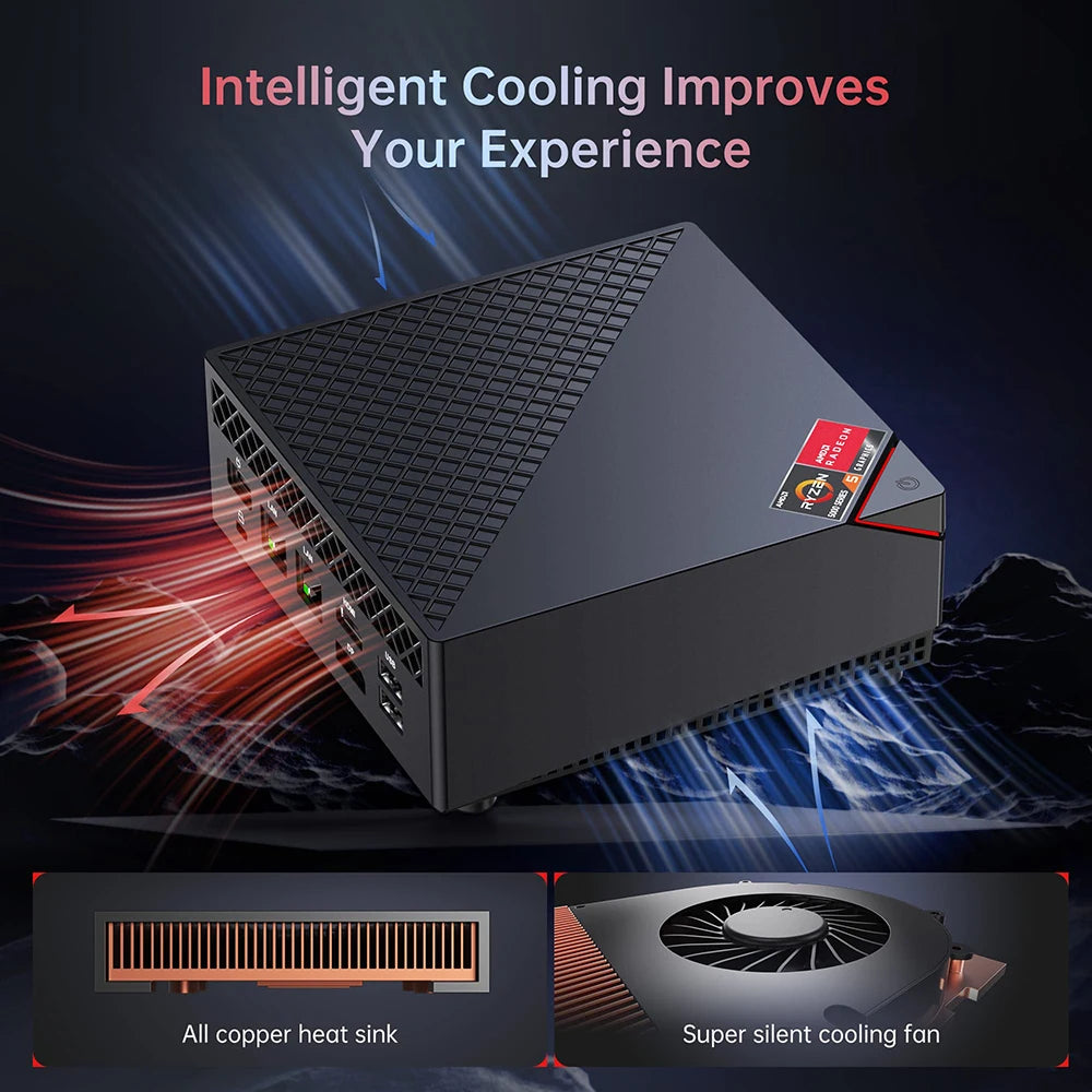 AM06 Pro Gamer Mini PC AMD Ryzen 5 5500U/5800U Windows 11 Mini Desktop