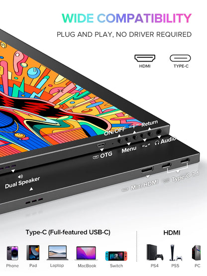 4K Portable Monitor 18.4 inch