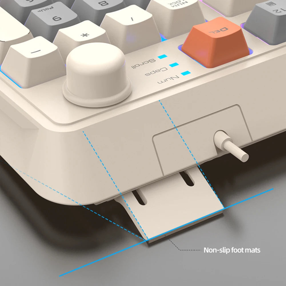 K82 Luminous Keyboard 94 Keys Gaming Keyboard RGB Light Gamer Keypad