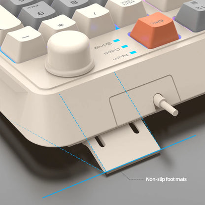 K82 Luminous Keyboard 94 Keys Gaming Keyboard RGB Light Gamer Keypad