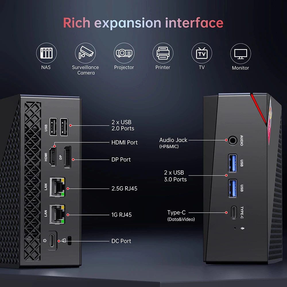 AM06 Pro Gamer Mini PC AMD Ryzen 5 5500U/5800U Windows 11 Mini Desktop