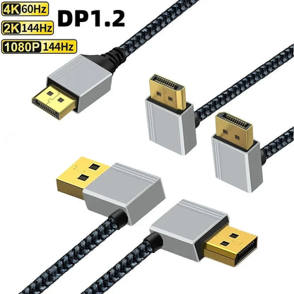 4K 90 Degree DP Cable Video Cord