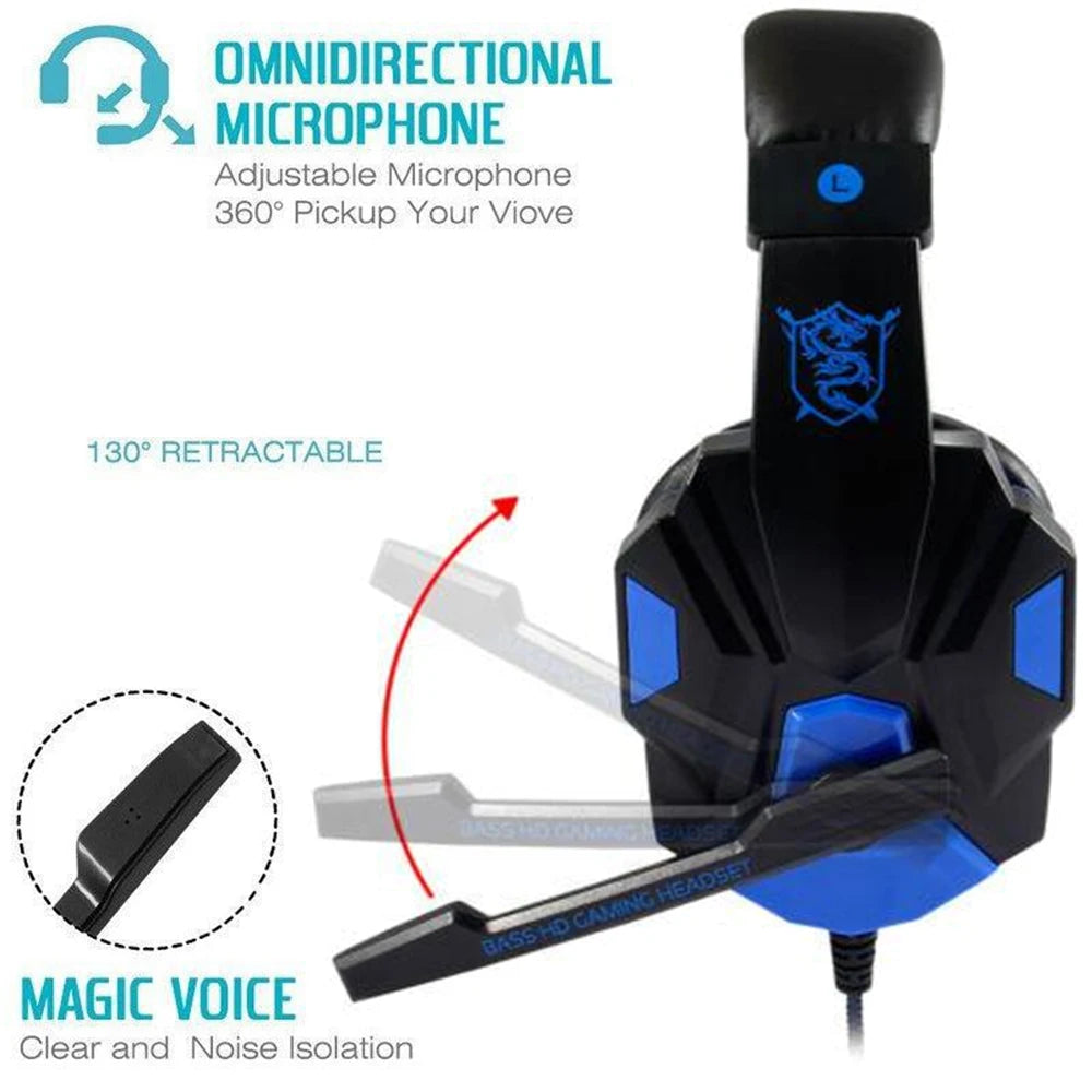 Wired PS4/PS5/Xbox/Smartphone/PC Headset Gaming Headset 120°