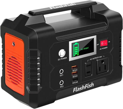 200W Portable Power Station, FlashFish 40800mAh Solar Generator