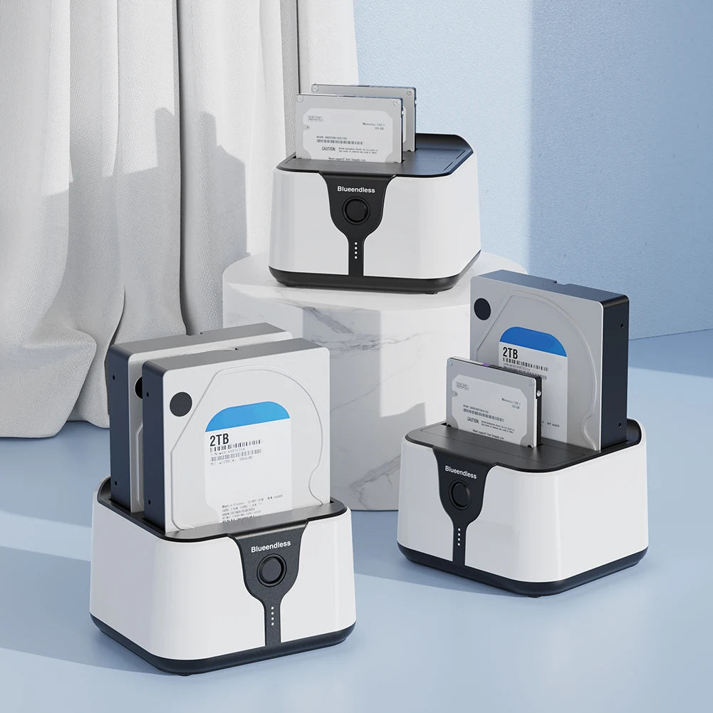 USB 3.0 To SATA Dual-Bay External Hard Drive Docking Station