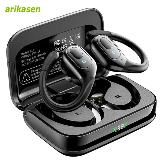 Bluetooth Headphones Wireless Earbuds 5.3 Sports Earbuds 75H Playtime IPX7 Waterproof