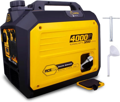 4000 Watt Portable Inverter Generator, Gas Powered Generator