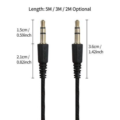 2m/3m/5m Aux Extension Cable Male to 3.5mm Jack Male