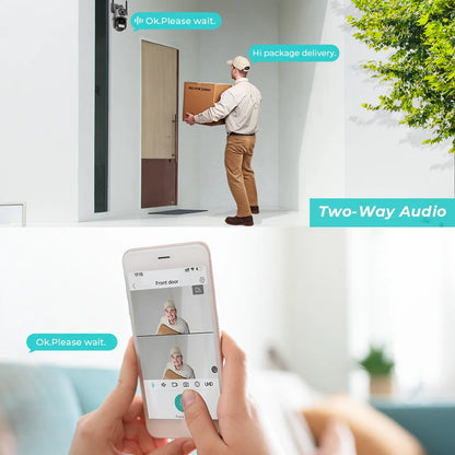 8MP PTZ WiFi Camera with Dual Screen Color Night Vision