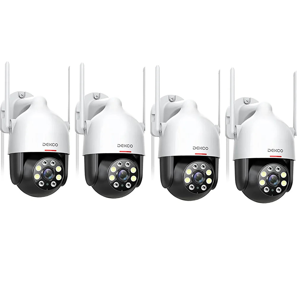 2/3/4pcs PTZ 3MP WiFi Camera Outdoor Wireless Security