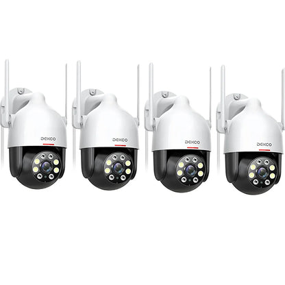 2/3/4pcs PTZ 3MP WiFi Camera Outdoor Wireless Security