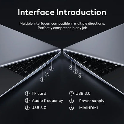 15.6 inch Laptops Office Fingerprint Unlock Notebook 16GB 1TB Windows 11 Pro