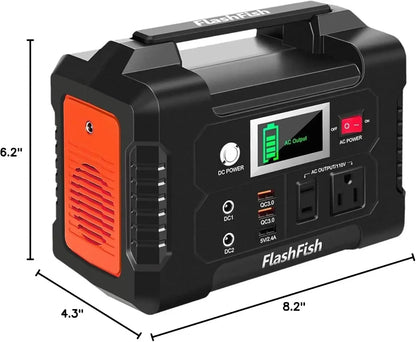 200W Portable Power Station, FlashFish 40800mAh Solar Generator