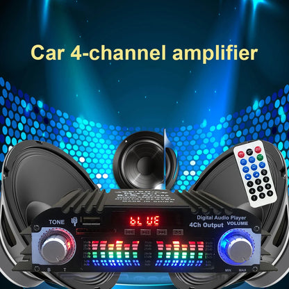 1600W Peak Power Digital 4 Channel Audio Amplifier