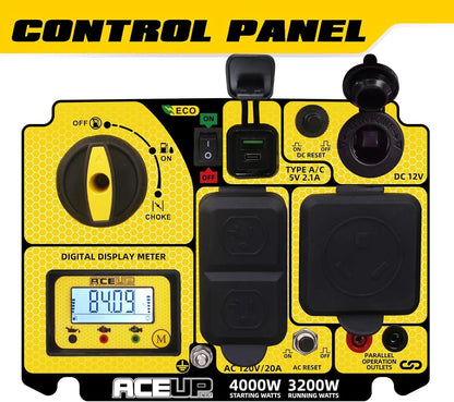 4000 Watt Portable Inverter Generator, Gas Powered Generator
