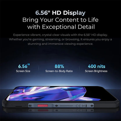 Rugged Phone 6Gb+256Gb 11000Mah Android Cell Phones