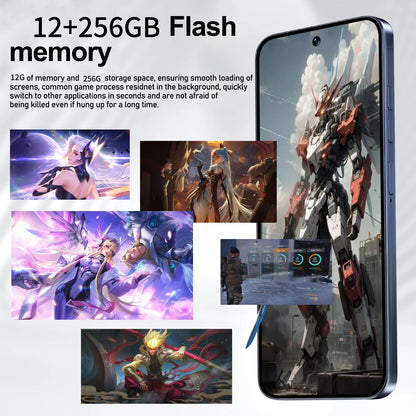 Smartphone Android Note 15 Pro 5G phone,6000mAH,12GB RAM 256G 512G 1TB ROM,6.8Inch,1920x1080HD,24+48MP,MTK10 Core Global Vision