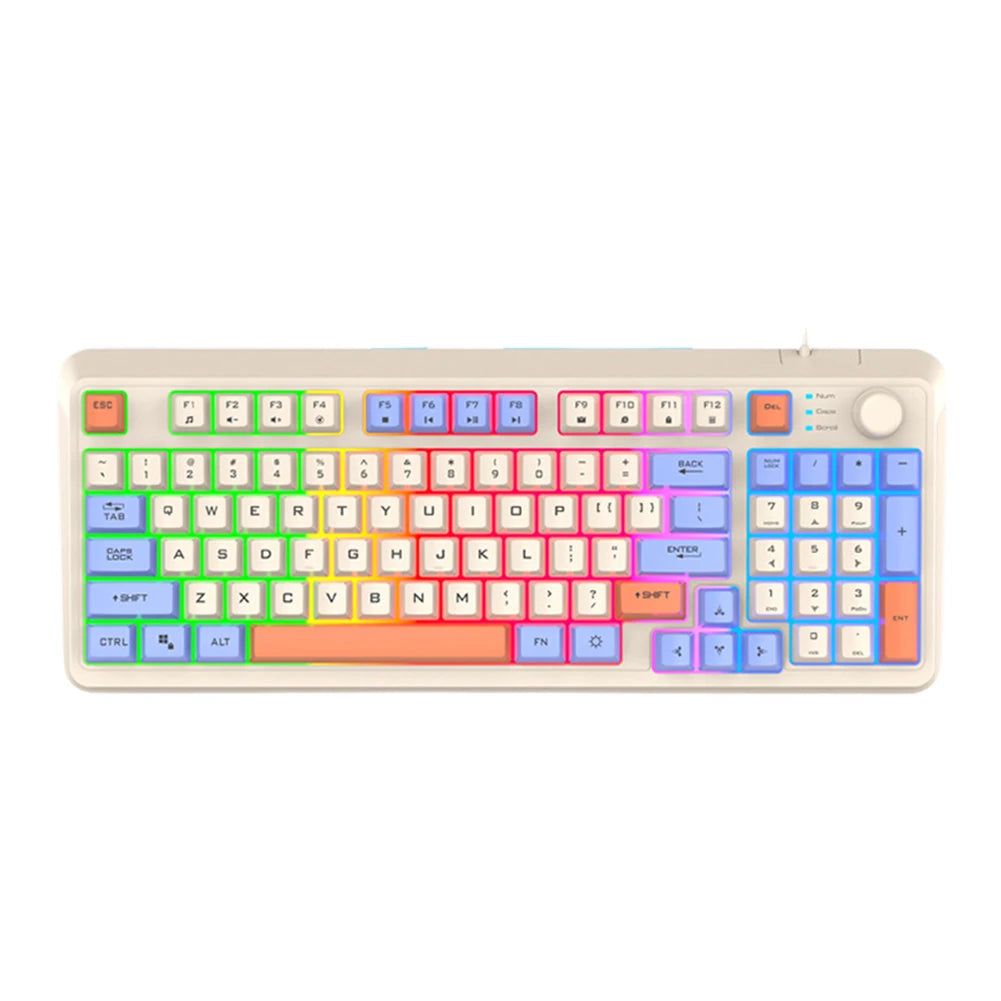 K82 Luminous Keyboard 94 Keys Gaming Keyboard RGB Light Gamer Keypad