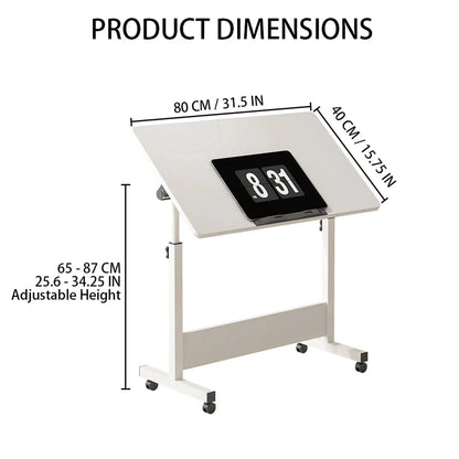 Small Standing Table Adjustable Height Mobile Stand Up Desk With Wheels